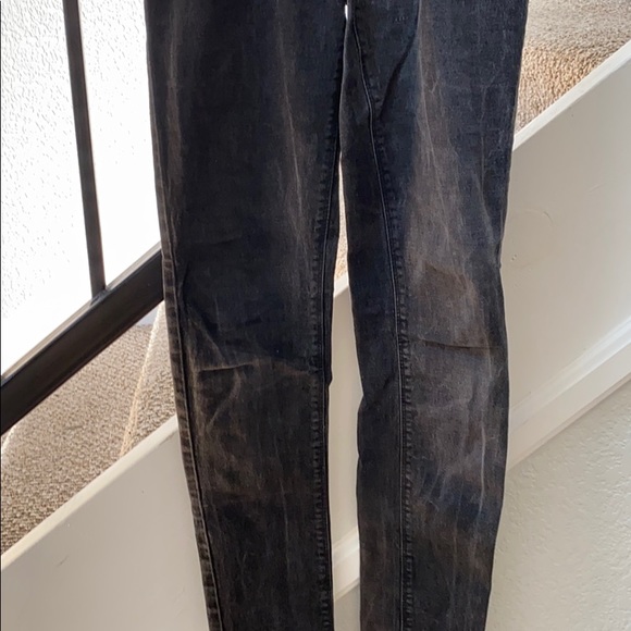 Washed black stretchy high waisted jeans - Picture 2 of 3
